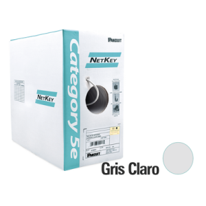 bobina de cable utp 305 m. de cobre, netkey, gris claro, categoría 5e (24 awg), pvc (cm), de 4 pares