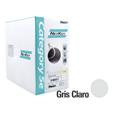 bobina de cable utp 305 m. de cobre, netkey, gris claro, categoría 5e (24 awg), pvc (cm), de 4 pares bobina de cable utp 305 m. de cobre, netkey, gris claro, categoría 5e (24 awg), pvc (cm), de 4 pares