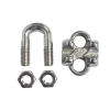 nudo/ perro/ abrazadera acero forjado para cable de 1/4", acero inoxidable.