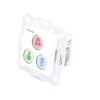 modulo de 3 botones iluminados con lector rfid 125 khz / alarma / cancelar y código azul / bus rs485 / compatible con nx0019/b, nx1021 y nx0015