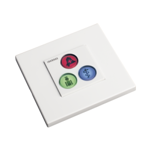 modulo de 3 botones iluminados con lector rfid 125 khz / alarma / cancelar y código azul / bus rs485 / compatible con nx0019/b, nx1021 y nx0015