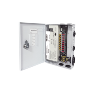 fuente / 11 15 v / 9 canales / 16 a / alta tecnología en seguridad / doble ventilador / hasta 1.8 amperes por salida / filtro de ruido por canal / diseño de alta gama.