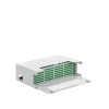 distribuidor de fibra Óptica para 144 empalmes, con 144 acopladores sc/apc y 144 pigtails sc/apc, 19", 3 ur