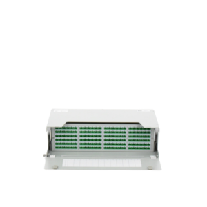 distribuidor de fibra Óptica para 144 empalmes, con 144 acopladores sc/apc y 144 pigtails sc/apc, 19", 3 ur