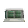 distribuidor de fibra Óptica para 96 empalmes, con 96 acopladores sc/apc y 96 pigtails, 19", 4 ur