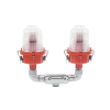 lámpara de obstrucción roja certificada/ luz fija tipo l 810 doble led/ 120 240 vca/ luz infraroja