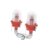 lámpara de obstrucción roja certificada/ luz fija tipo l 810 doble led/ 120 240 vca/ luz infraroja