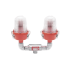 lámpara de obstrucción roja certificada/ luz fija tipo l 810 doble led/ 120 240 vca/ luz infraroja