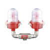 lámpara de obstrucción roja certificada/ luz fija tipo l 810 doble led/ 120 240 vca/ luz infraroja