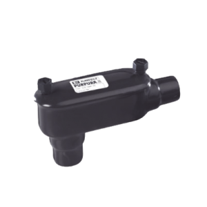 caja ovalada tipo lb con recubrimiento exterior de pvc de 1 1/2" (38 mm).