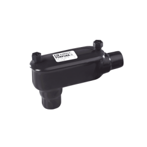 caja ovalada tipo lb con recubrimiento exterior de pvc de 1 1/4" (31.8 mm).