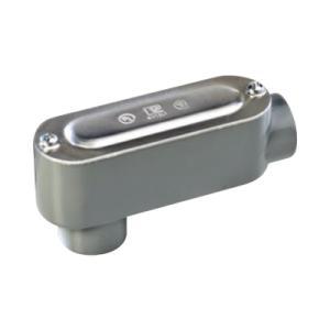 caja oval roscada tipo lb de 2 1/2" l (50.8 mm) incluye tapa y tornillos.