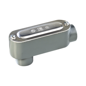 caja oval roscada tipo lb de 3" grande (76.2 mm) incluye tapa y tornillos.