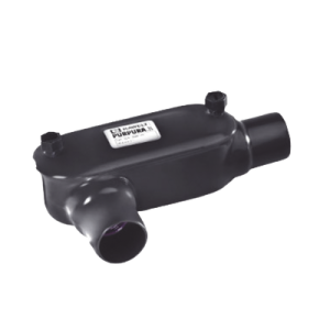 caja ovalada tipo lr con recubrimiento exterior de pvc de 1 1/2" (38.1 mm).