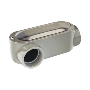 caja oval roscada tipo lr de 2 1/2" corta (63.5 mm) incluye tapa y tornillos.