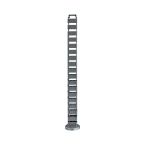 organizador de cables vertical articulado, ideal para llevar los cables del piso a mesa o a la cubierta del escritorio de manera segura