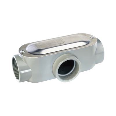 caja oval roscada tipo t de 1 1/2" (38.1 mm) incluye tapa y tornillos. caja oval roscada tipo t de 1 1/2" (38.1 mm) incluye tapa y tornillos.