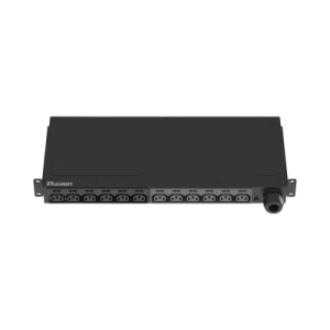 pdu básico para distribución de energía, enchufe de entrada nema l6 30p, con 12 contactos c13, instalación horizontal de 19in, 1ur, 30 amp, 208 vca