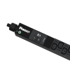 pdu básico para distribución de energía, enchufe de entrada nema l6 30p, con 20 salidas c13, de instalación vertical, 208 vca, 30 amp