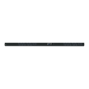 pdu monitoreable (mi) para distribución de energía, enchufe de entrada nema l6 20p, con 20 salidas c13 y 4 c19, de instalación vertical, 120 o 220 vca, 20 amp