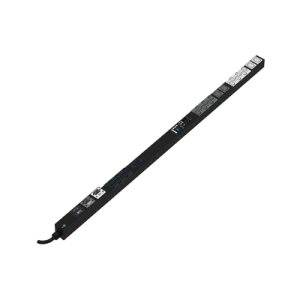 pdu monitoreable (mi) para distribución de energía, enchufe de entrada nema l15 30p, con 18 salidas c13 y 6 c19, de instalación vertical, 20 vca, 30 amp