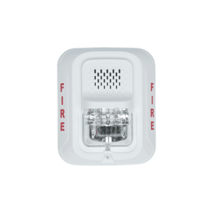 sirena con lámpara estroboscópica a 2 hilos, montaje en pared, color blanco, configuración estroboscópica seleccionable, nuevo diseño moderno y elegante y menor consumo de corriente