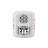 sirena de baja frecuencia con lámpara estroboscópica / a 2 hilos / montaje en muro / configuración estroboscópica seleccionable / color blanco
