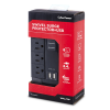 multicontacto con supresor de picos de pared, voltaje de entrada 125 vca nema 5 15p, con 6 salidas nema 5 15r, 2 puertos de carga usb, 1200 joules