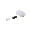 plug rj45 cat6, para cable utp calibre 23 a 26 awg, chapado en oro de 50 micras, bolsa con 50 piezas