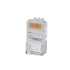 plug rj45 cat5e, para cable utp calibre 22 a 26 awg, chapado en oro de 50 micras