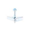 sujetador mariposa de 1/4" x 3" (6.3 x 76 mm).