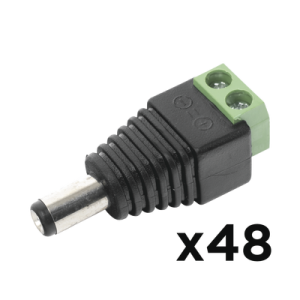 kit de 48 conectores macho jr52 para alimentaciÓn a 12 vcc