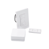 (caseta wireless) kit hub controlador, atenuador (dimmer), control y tapa.