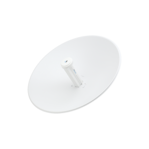 powerbeam airmax ac hasta 450 mbps, frecuencia 5 ghz (5150 5875 mhz) con antena tipo plato de 27 dbi, radomo incluido