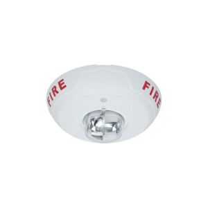 sirena con lámpara estroboscópica, montaje en techo, nivel de candelas seleccionable, color blanco, nuevo diseño moderno y elegante y menor consumo de corriente