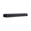 pdu básico para distribución de energía, con 12 tomas nema 5 15r traseras, 1ur, 15 amp, 120 vca