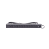 pdu básico para distribución de energía, con 12 tomas nema 5 15r traseras, 1ur, 15 amp, 120 vca