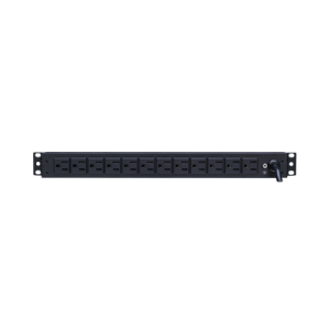 pdu básico para distribución de energía, con 12 tomas nema 5 15r traseras, 1ur, 15 amp, 120 vca