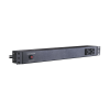 pdu básico para distribución de energía, con 8 tomas nema 5 15r traseras y 2 tomas 5 15r frontales, 1ur, 15 amp, 120 vca