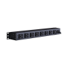 pdu básico para distribución de energía, con 8 tomas nema 5 15r traseras, 1ur, 15 amp, 120 vca
