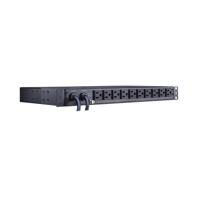 pdu ats (fuente redundante auto transferible) medible, para distribución de energía, 2 entradas 120 vca nema5 15p, con 10 salidas nema 5 15r, horizontal 19in, 1ur pdu ats (fuente redundante auto transferible) medible, para distribución de energía, 2 entradas 120 vca nema5 15p, con 10 salidas nema 5 15r, horizontal 19in, 1ur
