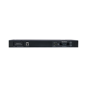 pdu ats (fuente redundante auto transferible) medible, para distribución de energía, 2 entradas 120 vca nema5 15p, con 10 salidas nema 5 15r, horizontal 19in, 1ur