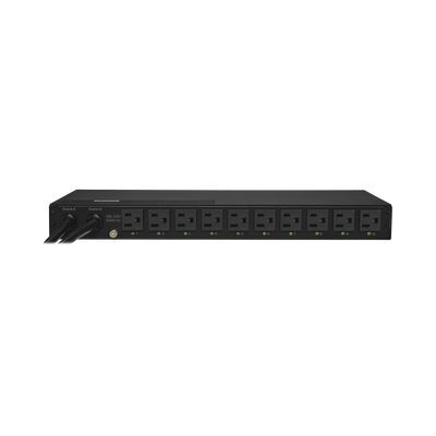 pdu ats (fuente redundante auto transferible) monitoreable, para distribución de energía, 2 entradas 120 vca nema5 15p, con 10 salidas nema 5 15r, horizontal 19in, 1ur pdu ats (fuente redundante auto transferible) monitoreable, para distribución de energía, 2 entradas 120 vca nema5 15p, con 10 salidas nema 5 15r, horizontal 19in, 1ur