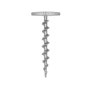 ancla tornillo re usable de 9” (23 cm) de largo con maneral de 4” (10 cm). no requiere herramientas.