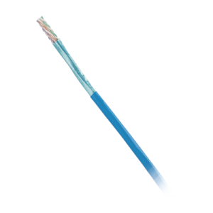 bobina de cable blindado f/utp de 4 pares, cat6, lszh (libre de gases tóxicos), color azul, 305m
