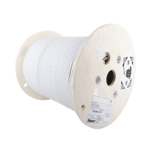 bobina de cable blindado f/utp de 4 pares, cat6a, soporte de aplicaciones 10gbase t, lszh (libre de gases tóxicos), color blanco, 305m