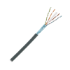 bobina de cable planta externa con gel, de 4 pares, cat6a, blindado f/utp, color negro, 305m