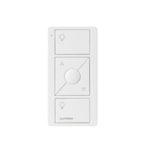 control remoto pico 3 botones encender/apagar, subir/bajar intensidad, color blanco, complemente con un atenuador caseta, ra2, radiora2.