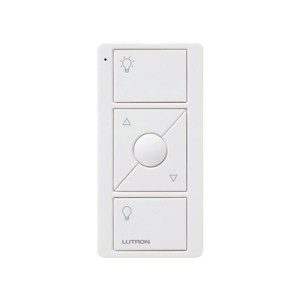 control remoto pico 3 botones encender/apagar, atenuador (dimmer) y botón favorito, complemente con un atenuador caseta, ra2, radiora2.