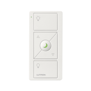 control remoto inalambrico con 3 botones subir/bajar, encender, apagar, nightlight color blanco